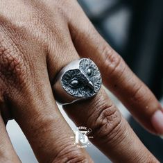 Handmade Rock n roll jewelry like you've never seen before. Grab yours NOW or cry later. Best attention to detail. Article name : BARN OWL RING Environmentally friendly metal made with passion and great attention to detail 🔨 Very comfortable to wear daily and in any occasion 🖤💍 Shipped from Jakarta, Indonesia Standard shipping use USPS ( US Customers ) Singapore post ( Rest of the world ) Express shipping use DHL Express Note : Please put a phone number in a note for DHL Express, it needs to Antique Silver Metal Rings As Gift, Nickel-free Stainless Steel Vintage Rings, Symbolic Metal Signet Ring As Gift, Vintage Nickel-free Stainless Steel Rings, Symbolic Oxidized Metal Rings, Antique Silver Nickel-free Symbolic Rings, Symbolic Antique Silver Nickel-free Rings, Antique Silver Symbolic Nickel-free Rings, Symbolic Nickel-free Antique Silver Ring