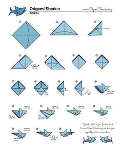 how to make origami shark step by step instructions for beginners and kids