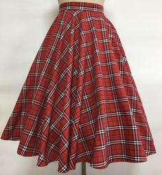 1950s style Full Circle Skirt Details: * Quality Rayon with spandex * Two side pockets * Standard Knee Length  from waist to Hem  28 inch approx Sizes -------Waist (inch） 00        --     24           0          ---    25            2           --     26              4           --    27          6          --     28            8          --     29          10         --    30           12        --     31.5 14          ---   33 16          ---   35.5 18          ---   38 20        ---   40.5 22 Retro A-line Winter Skirt, Retro Fitted Skirt For Party, Retro A-line Skirt For Party, Retro A-line Skirt For Winter, Retro Knee-length Party Skirt, Vintage Stretch Skirt For Party, Vintage Stretch Party Skirt, Retro Full Skirt For Party, Retro Long Lined Skirt