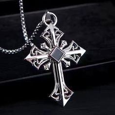 Men Women CZ Silver Cross Pendant Necklace Christian Religious Jewelry Chain 24" | eBay Rock Jewelry, Silver Cross Pendant, Jewelry Chain, Cross Chain, Daily Jewelry, Necklace For Men, Men's Necklace, Cross Pendant Necklace, Religious Jewelry