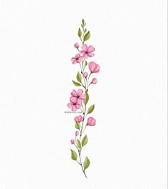 Small Flowers Drawing, Cat Tattoo Ideas, Muster Tattoos, Fabric Paint Designs, Floral Tattoo Design, Pola Sulam, Spine Tattoos