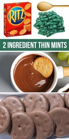 two ingredient thin mints and some snacks