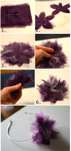 step by step instructions on how to make a flower headband