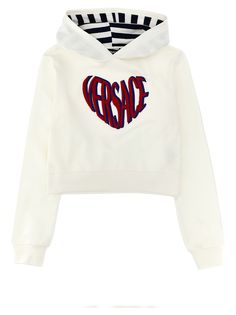 KIDS Cotton hoodie with front embroidered logo, long cuffed sleeves. Composition: 100% cotton Trendy Sweatshirt With Logo Detail, Trendy Long-sleeved Sweatshirt With Logo Detail, Trendy Long Sleeve Sweatshirt With Logo Detail, Trendy Long Sleeve Sweatshirt With Logo, White Logo Hoodie For Spring, Spring Hoodie With Logo Detail, White Hoodie With Logo Detail For Spring, Hooded Hoodie With Logo Detail For Spring, Spring Hooded Hoodie With Logo Detail