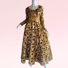 1970s Vintage Gold Lame metallic silk beaded rhinestone empire Dress. Glamorous and opulent shimmering golden gown. Exceptional vintage in  pristine condition and like new. Sustainable and one of a kind. Ready to wear fully lined. Size small  Chest 36 Waist 28 Hips 44 Length 59 Shimmering Metallic Empire Princess gown. Timeless iconic vintage design. Glamorous gorgeous exquisite party Gown https://www.Etsy.com/shop/SHANNONMYINDI free shipping us 70s Evening Gown, Empire Gown, Gold Silk Dress, Black Formal Gown, Golden Gown, Oc Clothes, Vintage Dress 60s, Silk Shift Dress, Gold Lame