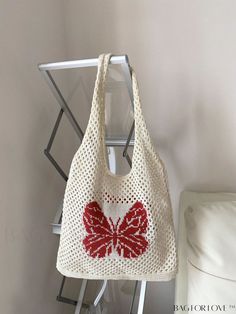 BagForLove - Vacation-ready Crochet Bag with Butterfly Pattern and Hollow-out Design Tote Crochet, Confection Au Crochet, Beg Tangan, Crochet Fashion Patterns, Crochet Tote Bag, Crochet Things, Fun Crochet Projects, Crochet Tote, Crochet Diy