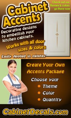 an advertisement for cabinet doors and cabinets