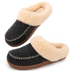 PRICES MAY VARY. SIZE TIP: For standard and slim feet, we suggest you choose 1 size small. If your feet are wide or have swollen feet, please choose the daily wear size WARM COZY MATERIALS: The thick felt upper, plush faux shearling lining, and faux wool collar provide exceptional warmth and all-day ankle protection. The plush material resists dirt and wear and is machine washable for easy maintenance CLOUD-LIKE MEMORY FOAM: High-density memory foam and EVA cushioning insoles with rebound techno