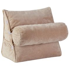 the large reclining pillow is made out of plush material