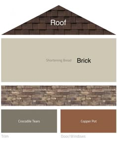 the roof color scheme for brick