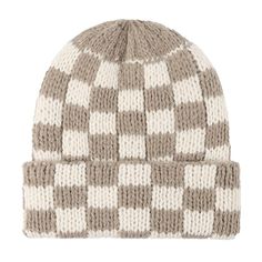 PRICES MAY VARY. MATERIAL: Fashionable autumn and winter knitted hat made of acrylic, soft, breathable, comfortable, wrinkle-resistant and durable, easy to put on and take off, elastic and close-fitting, suitable for men, women, and teenagers. STYLE: Plaid knit hats are available in different colors to match your mood and activities, all adaptable to your style and outfit. Adjustable rolled edges keep your ears and face warm and stylish in the cold season. OCCASION: Retro women's checkerboard be