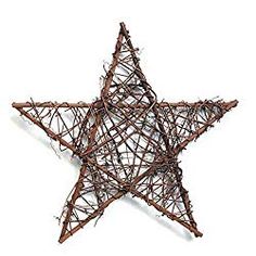 a star made out of branches on a white background