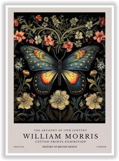 a book cover with an image of a butterfly and flowers