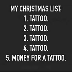 the christmas list is written in white on a black background