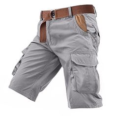 Category:WE-Pants; Season:Summer; Fabric:100% Cotton; Gender:Men's; Style:Classic,Casual,Fashion; Occasion:Daily,Outdoor,Camping  Hiking; Details:Belt Not Included; Fit Type:Regular Fit; Function:Wearable; Waistline:Mid Waist; Pattern:Plain; Design:Buttons,Multi Pocket; Pants Type:Shorts,Cargo Shorts; Fly Type:Zipper; Front page:FF; Listing Date:09/03/2024; Production mode:External procurement; Hips:; Length:; Waist:; Fit US Size:; Pants Length:Short Solid Color Summer Cargo Shorts For Outdoor, Casual Gray Shorts For Outdoor, Gray Summer Shorts For Vacation, Gray Cotton Beach Shorts, Gray Summer Vacation Shorts, Casual Gray Shorts For Vacation, Gray Vacation Shorts, Gray Summer Shorts With Side Pockets, Gray Knee-length Shorts With Pockets