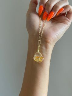 Hi ♥ I am a small handmade jewelry shop, woman owned and operated in Canada! Everything I offer is handmade with my two hands, featuring truly unique pieces and no creation is ever the same. My love & energy go into every order, thank you for supporting my small business! Golden Healer Quartz, tumbled Crystal necklaces, handmade wire wrapped w ♥ These golden healer quartz are small, your pendant will be small/daintier in size. These quartz are one of a kind, no two crystals are the same and will vary in shape, size and shades of golden quartz. Golden Healer (aka Golden Healing) Properties: Known as the master healer crystal Powerful healing quartz crystal; multi-level healing High vibrational energy and Aura protection Assists in spiritual communication & enhances psychic abilities Helps t Unique Natural Stones Crystals For Gifts, Unique Natural Stones Crystals As Gifts, Artsy Adjustable Gold Necklace, Adjustable Artsy Gold Necklace, Yellow Bohemian Hand Wrapped Jewelry, Bohemian Yellow Hand Wrapped Jewelry, Bohemian Yellow Hand-wrapped Jewelry, Unique Quartz Crystal Necklace With Gemstone, Clear Gemstone Necklaces For Healing