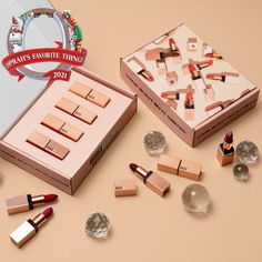 Favorite Things 2021: Four-Lipstick Luxe Gift Set bossy-cosmetics-inc Rose Gold Packaging, Gold Packaging, Oprahs Favorite Things, Big O, Ambitious Women, A Dream Come True, Working Woman, Gorgeous Makeup, Luxe Gifts