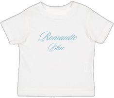 Cute Fitted Blue T-shirt, Fitted Blue T-shirt With Text Print, Fitted Light Blue Cotton T-shirt, Light Blue Fitted Cotton T-shirt, Blue Name Print T-shirt For Summer, Summer Blue T-shirt With Name Print, Fitted Light Blue T-shirt With Letter Print, Cute Blue T-shirt With Custom Print, Blue Unisex Shirt With Letter Print