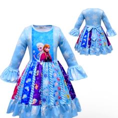 New Twirl Dress Amazing Quality True To Size Fit Blue Ruffled Dresses For Winter, Blue Ruffled Winter Dress, Blue Winter Dresses With Ruffles, Blue Fitted Princess Dress With Long Sleeves, Fitted Blue Princess Dress With Long Sleeves, Blue Fitted Long Sleeve Princess Dress, Playful Long Sleeve Winter Dresses, Blue Princess Dress For Spring, Spring Blue Princess Dress