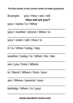 the worksheet for an english speaking activity