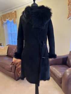 Black All Saints Ladies CARADON Sheepskin Shearling UK 8 fur pelt Coat Jacket | eBay Fur Pelt, All Saints, It Fits, Coats Jackets, Size 10, Outfit Inspo, How To Wear, Quick Saves, Black