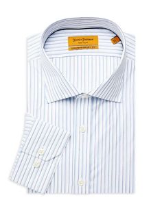 Tailored with a sharp collar and long sleeves, this button down shirt is designed to elevate formal and casual looks alike. Spun from high-quality, breathable fabric that’s easy to care for, this version keeps you comfortable throughout the day—making it easy to look and feel your best..Spread collar.Long sleeves.Button cuffs.Button front.Cotton.Machine wash.Imported.SIZE & FIT.Contemporary fit.About 30.5' from shoulder to hem.Tailored with a sharp collar and long sleeves, this button down shirt is designed to elevate formal and casual looks alike. Spun from high-quality, breathable fabric that’s easy to care for, this version keeps you comfortable throughout the day—making it easy to look and feel your best.Spread collarLong sleevesButton cuffsButton frontCottonMachine washImportedSIZE & Classic Wrinkle-resistant Shirt For Spring, Elegant Wrinkle-resistant Button-up Shirt, Workwear Dress Shirt With Collar And Placket, Smart Long Sleeve Dress Shirt With Button Closure, Cotton Dress Shirt With Hidden Button Closure, Cotton Long Sleeve Dress Shirt With Hidden Button Closure, Smart Long Sleeve Dress Shirt, Smart Long Sleeve Shirt With Button Cuffs, Classic Dress Shirt For Office With Relaxed Fit