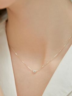 This dainty sterling silver heart necklace features a delicate 3mm charm suspended on a 40cm chain with a 3cm extender. The minimalist design offers versatile elegance for everyday wear, while the high-quality 925 silver construction ensures lasting beauty. Though petite in size at just 1.5g, this necklace makes a sweet statement piece that can be layered or worn solo for a touch of romance.Color: Silver Silver Necklaces Dainty, Silver Necklace For Girlfriend, Silver Dainty Jewelry, Elegant Fits, Necklaces Dainty, School List, Sterling Silver Heart Necklace, Organized Chaos, Necklace For Girlfriend