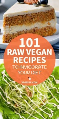 the cover of 101 raw vegan recipes to invigorate your diet