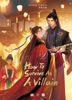 the poster for how to survive as a villain, with two people dressed in traditional chinese costumes