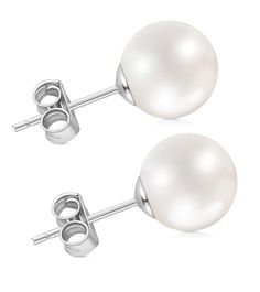 PRICES MAY VARY. AAA+ Quality Freshwater Cultured: HAINBAG pearl stud earrings for women are made of freshwater cultured pearls. Each pearl is handpicked to ensure their lustrous shine and flawless surface. Sterling Silver Pearl Earrings: Freshwater pearl earrings are handcrafted from real 925 sterling silver, which is hypoallergenic, and plated with 18K white gold, offering both exquisite aesthetics and skin-friendly comfort. Classic Pearl Earrings Studs: Natural pearl earrings are designed to Pearl Earrings Studs, Classic Pearl Earrings, Natural Pearl Earrings, Silver Pearl Earrings, Earring Studs, Freshwater Pearls Earrings, Earrings Pearl, Earrings Studs, Natural Pearl