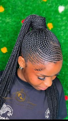 Difficulty: Easy Straight Side Braids African, Pencil Hairstyles African, Nairobi Lines Hairstyle, Pencil Hairstyles Braids 2023, Straight Up Braids African Long, Long Straight Up Cornrows, Yeboyebo Hairstyles 2023, Straight Up Hairstyles Braids 2024, Straight Back Braids Cornrows Hairstyles With Designs