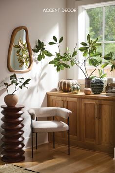 a living room filled with furniture and plants