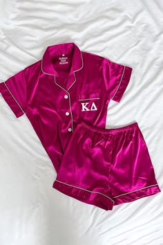 Pink Berry Greek Letter Pajamas - Kappa Delta – Spikes and Seams Greek Zeta Tau Alpha Merch, Paddle Designs Sorority, Zta Philanthropy, Sorority Pajamas, Theta Merch, Aphi Merch, Sorority Rush Shirts, Alpha Phi Shirts, Alpha Alpha