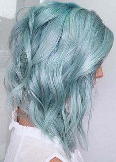 #pastelhair #haircolour #haircolor #hair #beauty #pastels #colour #blue #purple #hairinspo Kawaii Oc, Metallic Hair Color, Stylish Hair Colors, Pravana Vivids, Mint Hair, Hair Color Crazy, Hair Color Shades