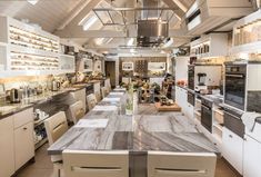 the kitchen is clean and ready to be used for cooking or baking, as well as many other things