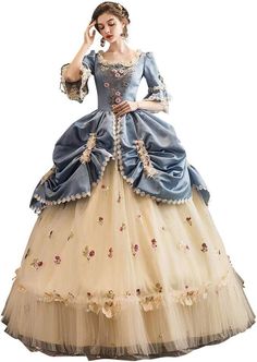 #ad Top Rated KEMAO Evening Renaissance Costume Marie Antoinette Dress Victorian Ball Gown, Fashion Women's Dresses Rococo Style Ball Gown Party Dress, Rococo Style Ball Gown Dresses For Party, Rococo Style Ball Gown For Party, Blue Rococo Dresses For Costume Party, Blue Rococo Costume Dress, Blue Rococo Style Costume Dress, Rococo Style Ruffled Formal Dress, Formal Rococo Dress With Ruffles, Rococo Ball Gown With Ruffles