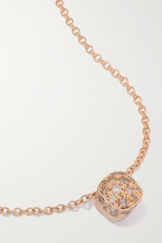 Pomellato's approach to crafting jewelry is at once pioneering and traditional - the brand is proud of its Milanese goldsmithing heritage but committed to challenging the status quo, too. This 'Nudo Petit' necklace has been handcrafted in the brand's Italian atelier from 18-karat rose and white gold, and has a pendant adorned with subtly sparkling brown diamonds. It's a forever gift for the one you cherish. Timeless Rose Gold Jewelry With Rose Cut Diamonds, Timeless 14k Rose Gold Round Jewelry, Timeless Round 14k Rose Gold Jewelry, Rose Gold Pendant With Single Cut Diamonds, Refined Rose Cut Diamond Jewelry As Gift, Luxury Rose Cut Diamond Pendant, Luxury 14k Gold Diamond Necklace For Everyday, Luxury 14k Rose Gold Jewelry With Rose Cut Diamonds, Luxury Round Pendant Diamond Jewelry