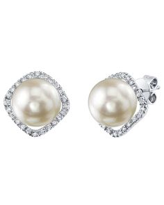 Freshwater Pearl & Diamond Ella Earrings Timeless Wedding Pearl Earrings In Diamond White, Formal Pearl Bridal Earrings With Diamond Accents, Formal Bridal Earrings With Pearl And Diamond Accents, Formal Bridal Pearl Earrings With Diamond Accents, Elegant Evening Pearl Earrings, Elegant Formal Pearl Embellished Earrings, Classic Akoya Pearl Diamond Earrings For Wedding, Elegant Akoya Pearl Diamond Earrings For Evening, Diamond Pearl Charm Earrings For Wedding