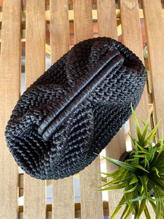 Black Leather Bag Evening Knitted Pouch Bag Crochet - Etsy Pouch Bag Crochet, Knitted Pouch, Personalized Pouch, Womens Handbag, Black Leather Bag, Metallic Yarn, Crochet Etsy, Black Leather Bags, Bag Crochet