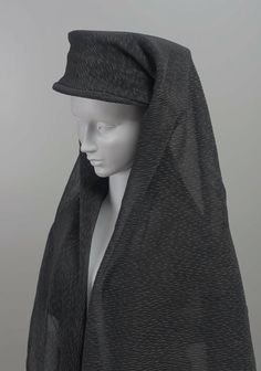 Mourning Hat and Veil: 1918, American, crepe. 1800s Dresses, Edwardian Era Fashion, Halloween Ball, 2024 Halloween, Traditional Costume, Folk Costume