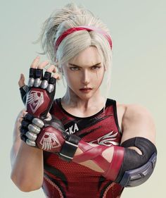 an image of a female character with gloves on