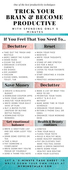 Daily Plans Ideas, How To Journal For Productivity, 5 Minute Cleaning Tasks, My Job Is Crushing My Soul, Quick 15 Minute Meals, 35 Easy 10 Minute Tasks, 5 Minute Tasks, Stop Procasination, Things To Do To Keep Your Mind Busy