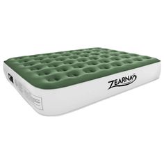 an inflatable mattress with the word teamra on it's back side