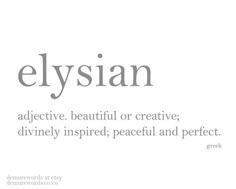 the words elysiann are written in grey and white letters on a white background