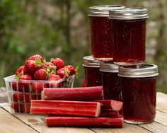 some beets and strawberries are on a table