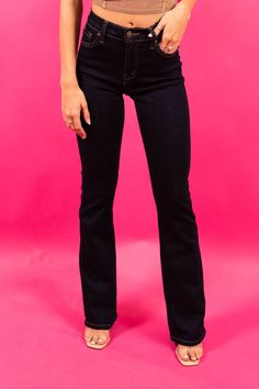 Dark Denim Bootcut Jeans Make a statement in denim bootcut: elevate your western apparel game. A pair of low-rise bootcut jeans featuring a 5-Pocket construction and zip-fly closure. (3) rise: 9.25", inseam: 33" Model is 5'7" and wearing a size 3 ChatGPT Step into the world of timeless style with our Dark Denim Bootcut Jeans - the perfect choice for elevating your western apparel game and making a bold statement. Crafted to perfection, these bootcut jeans exude classic charm with a modern twist.