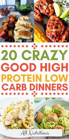 High Protein Low Carb Dinners, Low Carb Recipes Dinner, High Protein Low Carb Recipes Dinner, High Protein Low Carb Dinner, High Protein Dinners, Protein Dinners, Low Carb Dinner Ideas