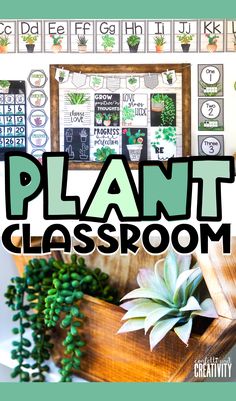 the plant classroom is filled with plants and numbers to help students learn how to use them