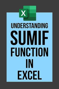 a poster with the words, understanding dsum function in excel on it