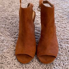 Brown Suede Heels With Ankle Buckle. Never Worn! Size 6.5. Brown Suede Heels, Shoes Brown, Suede Heels, Brown Suede, Shoes Women Heels, Shoes Heels, Buckle, Size 6, Women Shoes